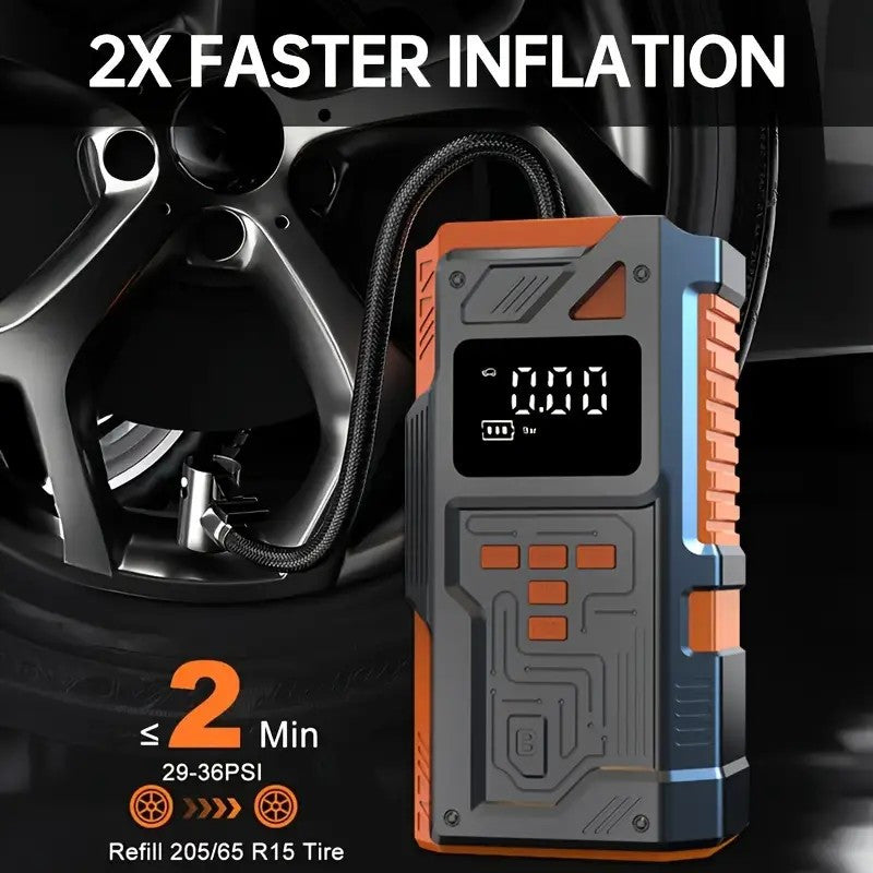 Mini Air Compressor Pump Digital Display Tire Inflator-1