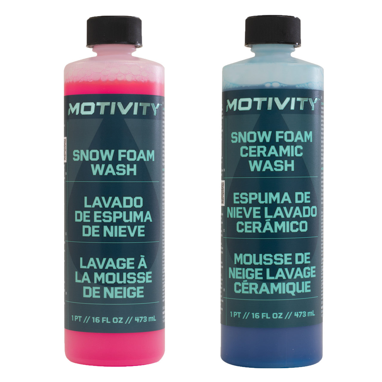 MOTIVITY Snow Foam Duo, Concentrated Car Wash Soap, Works with Foam Cannon, Foam Gun, or Pressure Washer - 16 fl oz (2 Pack)-0