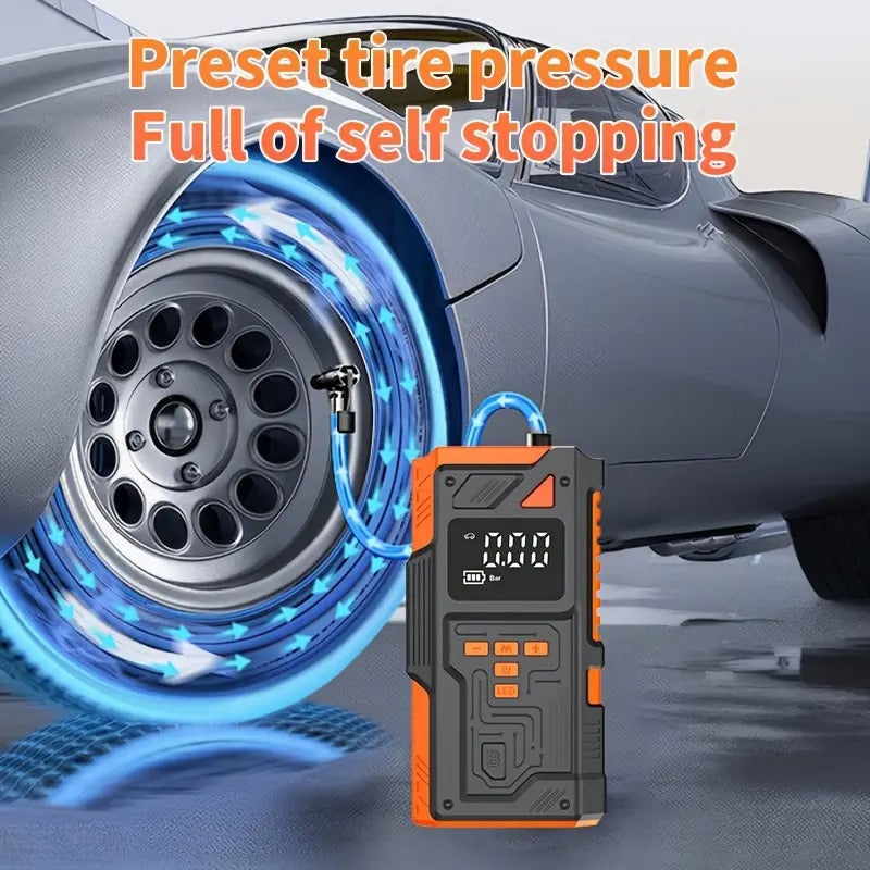 Mini Air Compressor Pump Digital Display Tire Inflator-4