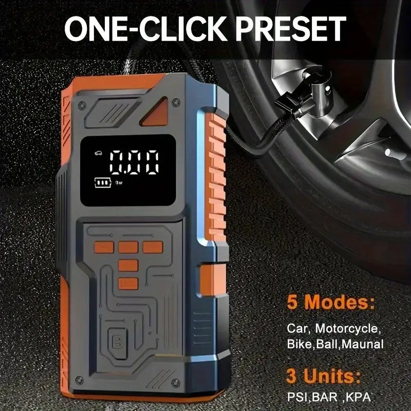 Mini Air Compressor Pump Digital Display Tire Inflator-3